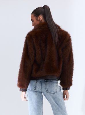 Imagen 2 del producto Chaqueta Pelo con Cuello PU