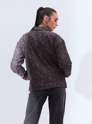 Imagen 2 del producto Chaqueta Animal Print Cuello PU