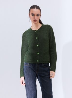 Imagen 1 del producto Chaleco Cárdigan Botón Flor