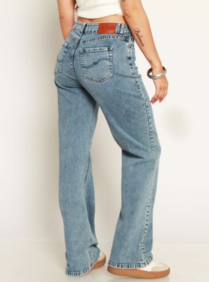 Imagen 2 del producto Jeans Wide Tiro Medio Pretina Básica 2 Botones