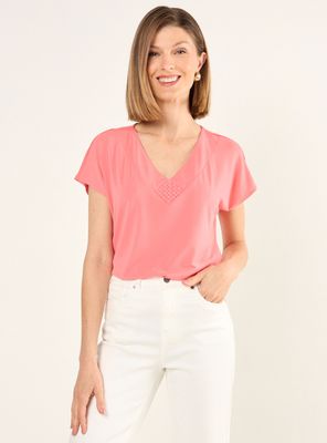 Polera Escote en V Color