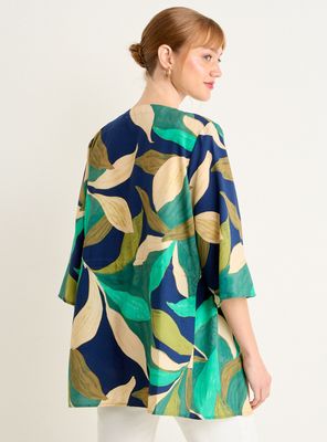 Imagen 2 del producto Kimono Estampado Manga Tres Cuartos Color