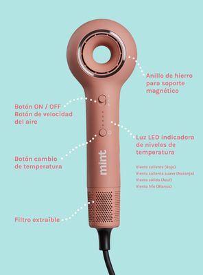 Imagen 2 del producto Secador de Pelo Magnético Loop MHR-028 Mocca