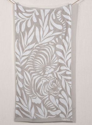 Toalla de Playa Jacquard Tiger 90x180 cm Algodón