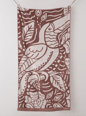 Toalla de Playa Jacquard Tucans  90x180 cm Algodón