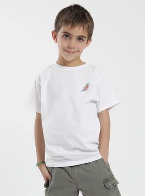 Polera Kids Estampado Martín Pescador