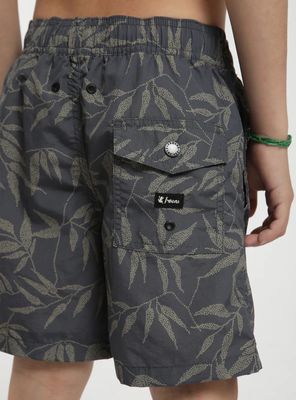 Imagen 2 del producto Traje de Baño Kids Classic Hojas Grafito Nailon Reciclado