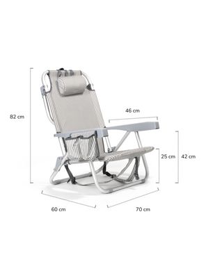 Imagen 2 del producto Silla de Playa Traveler Lineas Gris