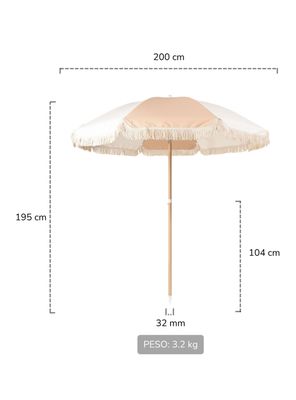 Imagen 2 del producto Quitasol de Playa Classic Vintage Beige