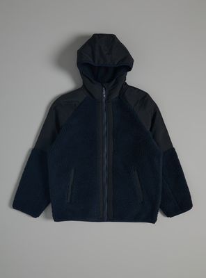 Imagen 2 del producto Chaqueta Sherpa con Capucha y Full Zipper Contraste Tela