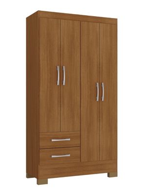 Imagen 1 del producto Clóset de 4 Puertas + 2 Cajones Color Canela Ro42Ci
