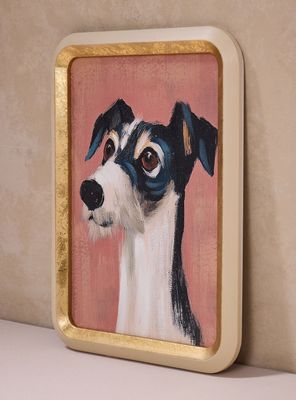 Imagen 2 del producto Cuadro de Perro Rosa 40 cm