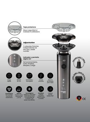 Imagen 2 del producto Afeitadora 3 en 1 SG-7220 + Accesorios