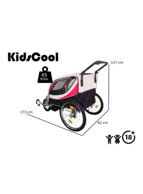 Imagen 2 del producto Carro Jogger Baby Trailer Duplex Rojo