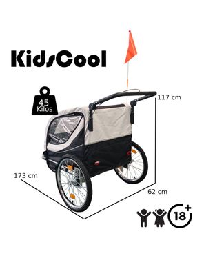 Imagen 2 del producto Carro Jogger Baby Trailer Duplex Negro
