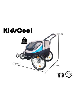 Imagen 2 del producto Carro Jogger Baby Trailer Duplex Azul
