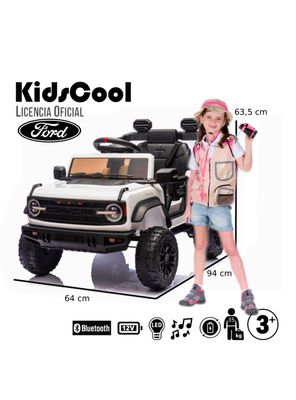 Imagen 2 del producto Auto Bateria Ford Bronco Raptor 12v 2 Motores Blanco