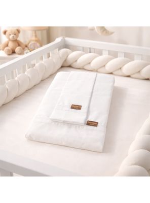 Imagen 2 del producto Juego de Sábanas Cuna Blanco Algodón