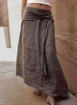 Imagen 1 del producto Falda Lino Pretina Elasticada