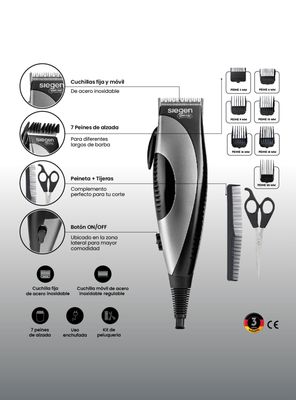 Imagen 2 del producto Cortapelos Clipper SG-8200C01 + Accesorios + 7 Peines