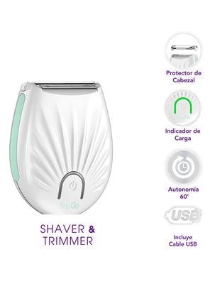 Imagen 2 del producto Afeitadora Femenina Tiny Go USB + Crema Corporal Vainilla 200 ml