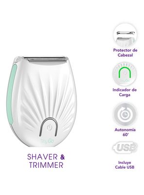 Imagen 2 del producto Afeitadora Femenina Tiny Go USB + Crema Corporal Castaña 200 ml