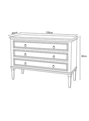 Imagen 2 del producto Cómoda Colin 3 Cajones 120x40x80 cm