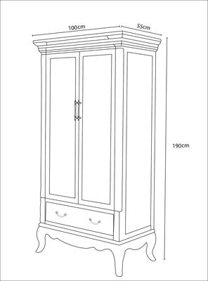 Imagen 2 del producto Closet Normandía 2 Puertas 1 Cajón