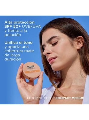 Imagen 2 del producto ISDIN Compact Medium SPF50 Protector Solar Compacto con Color 10g