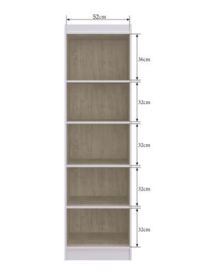 Imagen 2 del producto Clóset Multiuso 2 Puertas 4 Repisas Blanco 183x52x36 cm