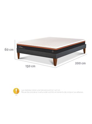 Imagen 2 del producto Cama Europea Box Bee Comfort 2 Plazas + Base Europea Curve