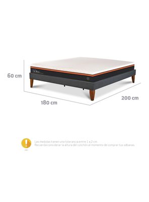 Imagen 2 del producto Cama Europea Box Bee Comfort King + Base Europea Curve