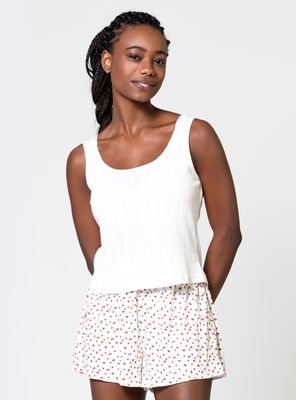 Pijama Corto 2 Piezas Short Estampado Cereza