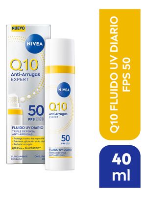 Imagen 2 del producto Crema Facial Fluido Antiarrugas uso Diario con Protección Solar FPS50 40ml NIVEA Q10