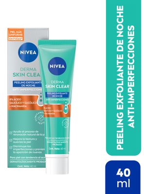Imagen 2 del producto NIVEA Derma Skin Clear Peeling Exfoliante de Noche 40ml