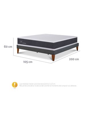 Imagen 2 del producto Cama Europea Box New Ortopedic 1.5 Plazas Base Normal