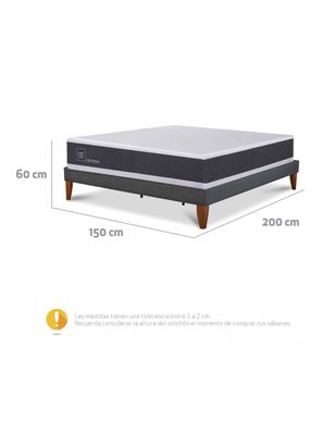 Imagen 2 del producto Cama Europea Box New Ortopedic 2 Plazas Base Normal