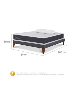 Imagen 2 del producto Cama Europea Box New Ortopedic 2 Plazas Base Normal + Almohada