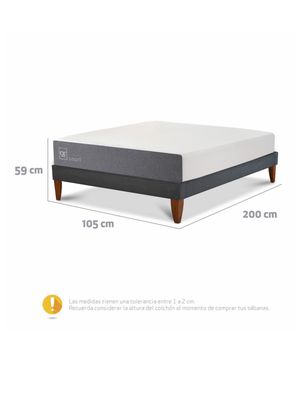 Imagen 2 del producto Cama Europea Box Smart 1.5 Plazas Base Normal