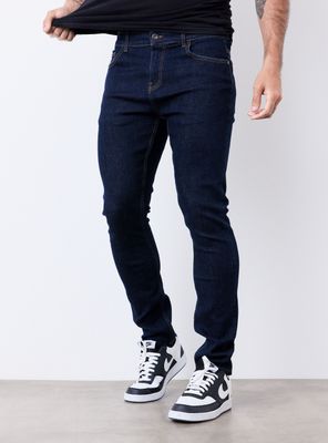 Jeans Básico Color Oscuro Skinny Fit