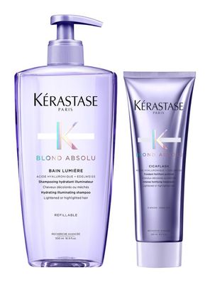Set Cabello Rubio o Decolorado Blond Absolu Shampoo 500ml + Acondicionador 200ml Kérastase