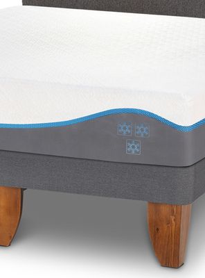 Imagen 2 del producto Cama Europea King Alaska Base Dividida + Respaldo Gris