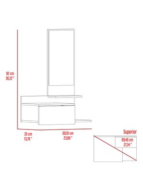 Imagen 2 del producto Mueble Recibidor 1 Cajon Vienna 92x60.1x35 cm Blanco