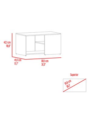 Imagen 2 del producto Mesa de Centro Adel Capri y Fresno Europeo 42.1x80.1x45.1 cm