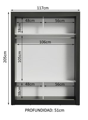 Imagen 2 del producto Clóset Denver 2 Puertas 205x51x117 cm