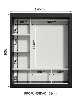 Imagen 2 del producto Clóset Monaco con 3 Puertas