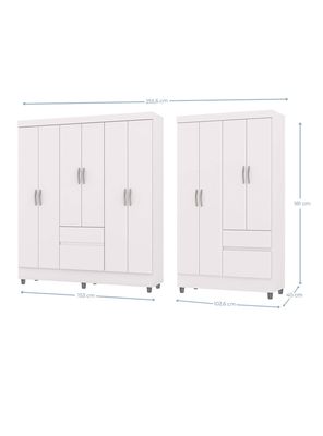 Imagen 2 del producto Combo 2 Clósets Americano 6 Puertas + 4 Puertas