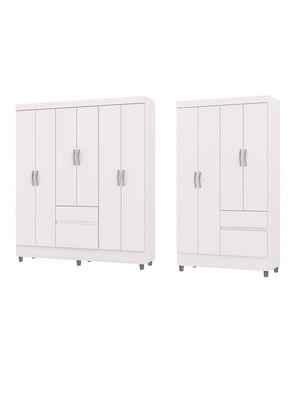 Combo 2 Clósets Americano 6 Puertas + 4 Puertas
