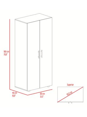 Imagen 2 del producto Clóset Tera Fresno Europeo Wengue 2 Puertas