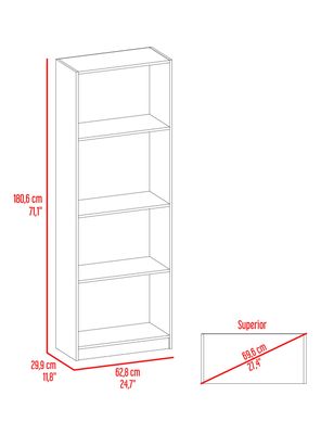 Imagen 2 del producto Estante 3 Repisas Home E1 180.6x62.8x29.9 cm Wengue y Fresno
